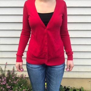 Forever21 Basic red cardigan